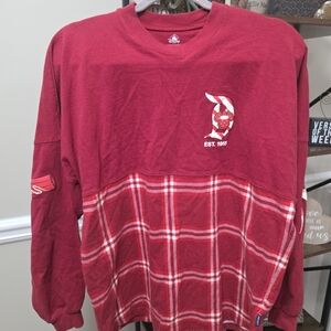 Disney Spirit Jersey Disneyland Resort Snacks Red Plaid Size Small